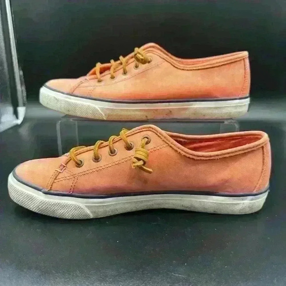 Sperry Shoes - Orange/peach Sperry full leather/nubuck upper Crest Vibe sneaker size 9M